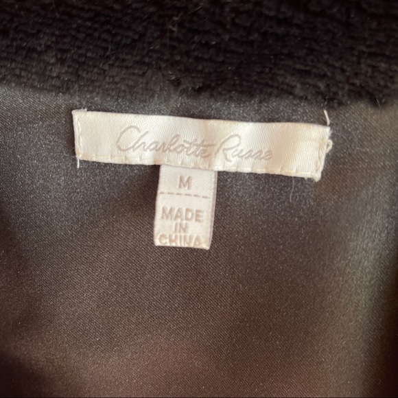 Faux Fur Stole with Satin Tie - Picture 6 of 6